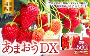 【2026年2月上旬～4月上旬発送予定】 あまおうデラックス 約280g×2パック 計560g 苺 いちご フルーツ 国産 冷蔵
