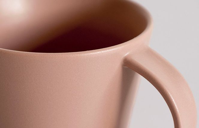 G2612 【スピード発送】マットマグカップ ペアセット マットピンク/マットマスタード【コップ 食器 食洗器 食洗機 電子レンジ ギフト 贈り物】