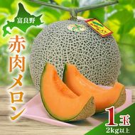 【2026年夏発送】富良野産 赤肉メロン 大玉 1玉（2kg以上）[近藤農園] メロン フルーツ 果物 新鮮 甘い 贈り物 ギフト 道産 ジューシー おやつ ふらの ブランド 夏 北海道 富良野市