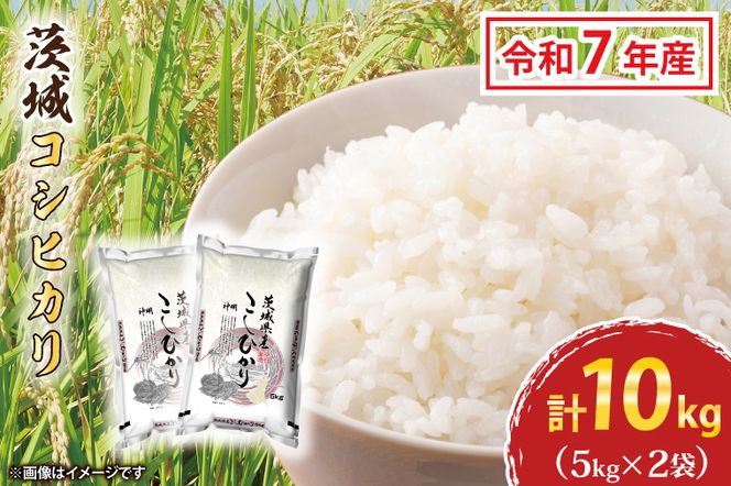 令和7年産 茨城 コシヒカリ 10kg (5kg×２袋) 米 お米 おこめ 白米 ライス ご飯 精米 こしひかり 国産 茨城県産