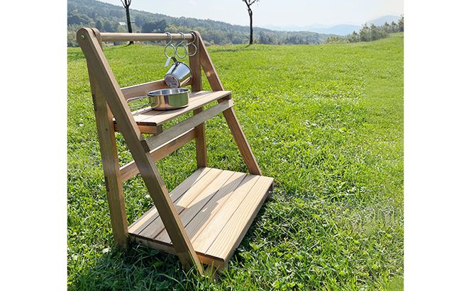 木製 折りたたみラック インテリア 家具 キャンプ 花台 本棚 折り畳み 持ち運び 楽 隙間収納 木材 寝室 リビング 屋外使用 