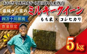 【おにぎり専門店御用達！】藤城さん家のミルキークイーン5kg【令和8年産】 ｜ ご飯 白米 お米 5kg 令和8年 定期便 令和8年産 精米済み 愛媛県鬼北町　※2026年9月～発送