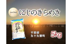 お米 千葉県産にじのきらめき5kg 米 コメ 精米 白米 人気 にじのきらめき もちもち 九十九里町 千葉県