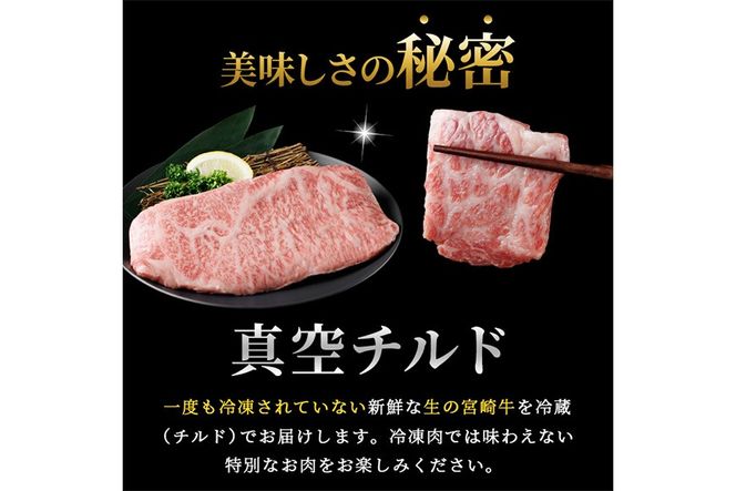 新鮮チルド便 宮崎牛 A5 特選 サーロイン ステーキ(計400g・200g×2P) 和牛 BBQ アウトドア キャンプ 小分け パック 冷蔵 真空パック ブランド牛 ランク パーティー ご褒美 おかず【OT-05】【KNOT合同会社】