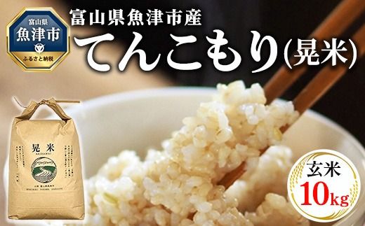 【令和6年度米】環境配慮「魚津のてんこもり（晃米）」10kg（玄米） ｜ MK農産 玄米 銘柄米 ご飯 おにぎり お弁当 和食 主食 国産 産地直送 甘み 香り もちもち ※2024年10月下旬頃より順次発送予定 ※北海道・沖縄・離島への配送不可