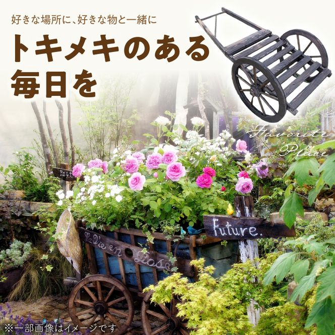 レトロ大八車 大 ［161P32］ レトロ 大八車 ダークブラウン エイジング調 アンティーク シャビー仕上げ マルチカート スタンド インテリア ガーデニング 屋内 屋外 使用 天然木製 ガーデニング＆雑貨 Patio 愛知県 小牧市 送料無料