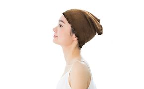 エアーかおる プチターバン( ブラウン )&ヘアーバンド( グレー )セット プチターバン ヘアーバンド ネックタオル 吸水力 吸水 ドライヤー時短 セット スーパーゼロ