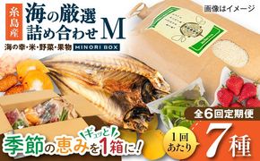 【全6回定期便】糸島産 魚 米 野菜 果物 厳選詰め合わせ MINORI BOX Mサイズ 糸島市 / emma.Inc / 米 魚 野菜 果物 詰め合わせ[AOP025]