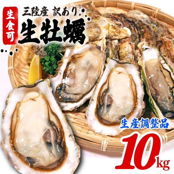 訳あり 数量限定 生産調整品 生食 殻付き 牡蠣 10kg [koku014]