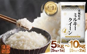  ＼ 選べる内容量 ／ 【 令和7年産 】 茨城県産 ミルキークイーン 5kg 10kg 五つ星 お米マイスター 監修 こしひかり 国産 こめ コメ 米 精米 人気 美味しい ランキング ふるさと納税 返礼品
