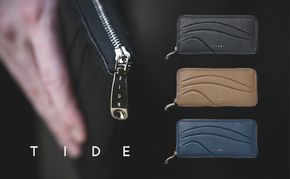 長財布 本革 国産牛革 日本製 牛革 レザー ロングウォレット ウォレット 財布 TIDE タイド カードポケット 12 紙幣入れ 2 コインポケット ファスナー 専用BOX ギフト包装 ブラック トープ ネイビー アーバン工芸 縦9.5 横20 幅2cm 香川県 東かがわ市