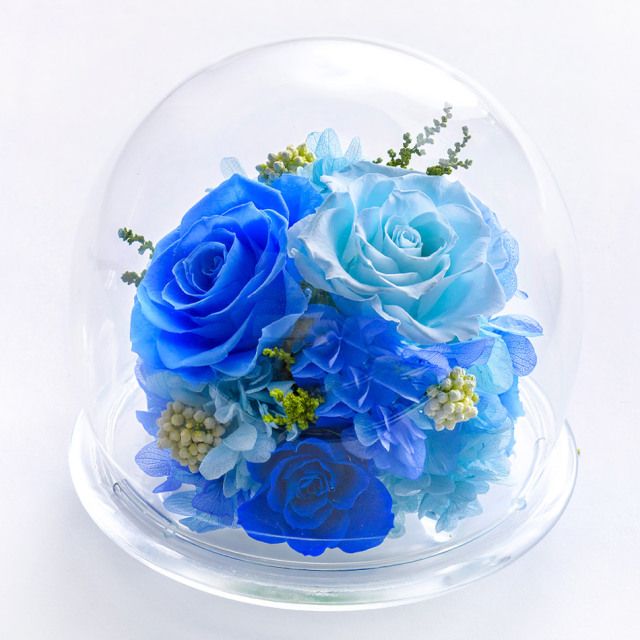 ガラスドームL 花 お花 プリザーブドフラワー ギフト プレゼント お祝い 誕生日 お供え アレンジ インテリア 東京都 墨田区