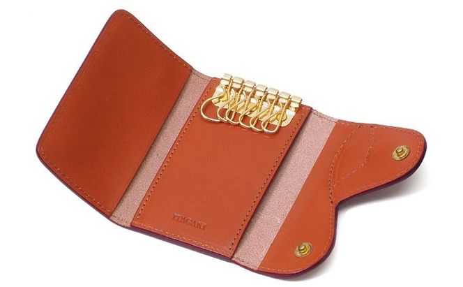 鞍 キーケース キャメル いたがき ポケット付き 天然皮革 本革 手作り ファッション小物 おしゃれ ギフト 贈り物 北海道 赤平