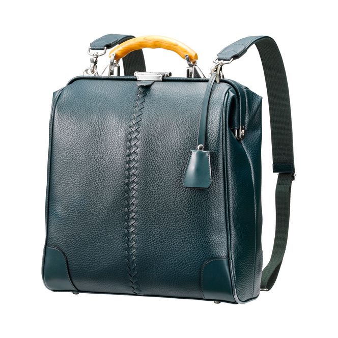 【高島屋選定品】豊岡鞄 YOUTA エルク 3way 縦ダレス (YK3ME) ダークグリーン / 木和田正昭商店 ダレスリュック ダレスバッグ 縦型ショルダー 手持ち リュック A4ファイル対応 14インチノートPC収納