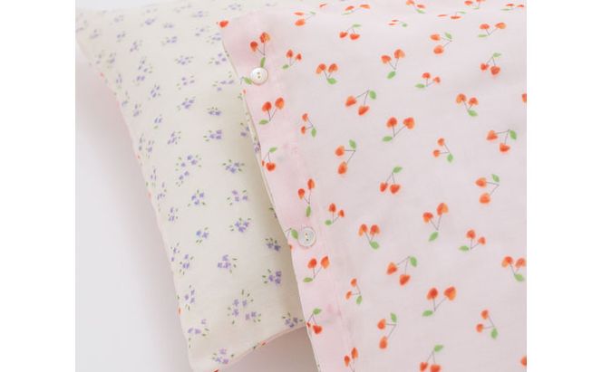 PGガーゼ　布団カバー＆枕カバー ハートさくらんぼ 寝具 綿 