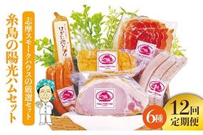 【全12回定期便】糸島の陽光ハムセット2 志摩スモークハウス[AOA013] 詰め合わせ ギフト ソーセージ お歳暮 お中元