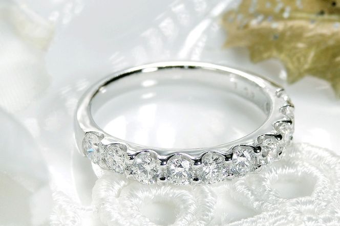 pt950【1.0ct】 ベルギーメイク ハートアンドキューピッド ダイヤモンド エタニティ リング CSR0114 SWAV048