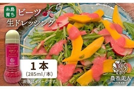 糸島そだちの ビーツ ドレッシング(285ml×1本)[糸島][農香美人] [AAG013] ドレッシング ボトル 栽培期間中 農薬不使用 野菜 お試し