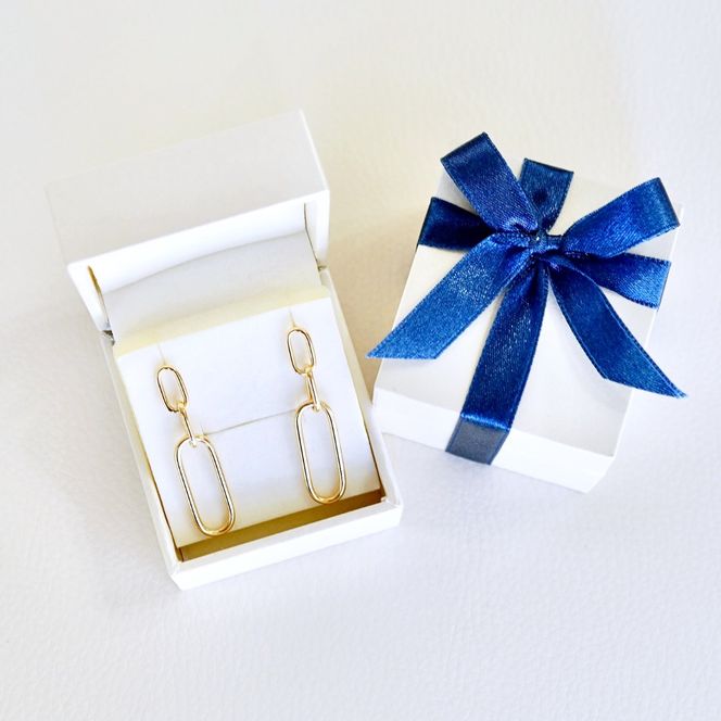 【ジュエリー】K10イエローゴールド 地金  おしゃれ チェーンモチーフ ピアス 保証書付 SGL-22636  242-015