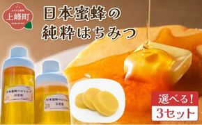 【内容量が選べる】日本蜜蜂の純粋はちみつ 500g～600g または 日本蜜蜂の蜜蝋 350g