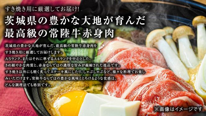 【 常陸牛 】 すき焼き用 赤身 500g 茨城県共通返礼品 化粧箱入り A4 A5 ブランド牛 国産 牛肉 肉 お肉 焼肉 バーベキュー 黒毛和牛 和牛 ギフト 贈答 [AD008ci]