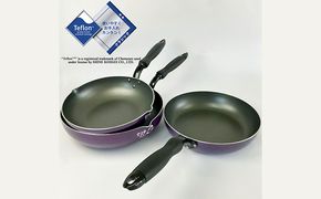 雪丸フライパン　ファミリー3点セット 雑貨 日用品 キッチン用品 IH調理器 ガス火 テフロン 