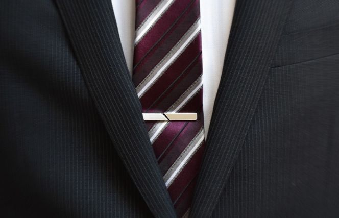 tav0074 ジオメトリック・ネクタイピン ライトゴールド