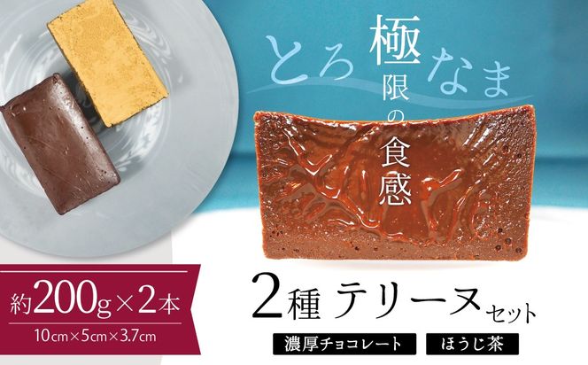 【テリーヌ専門店L】（約２００g）濃厚チョコレート・ほうじ茶2種のテリーヌセット【グルテンフリー・保存料不使用】 スイーツ H173-011