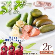 ＜数量限定・期間限定＞宮崎県門川町産フィンガーライム(150～160g) 柑橘 希少 ライム キャビアライム シトラス ミアローズ ティスティグリーン ピンクパール レッドスパークリング ダークレッド 高校生 高校【AU-2】【宮崎県立門川高等学校】