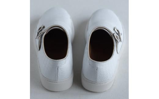 クロコダイルスニーカーダブルモンクストラップ【クロコダイル革靴レザーフルオーダーメイド竜田靴大阪府門真市】 272230_BE013