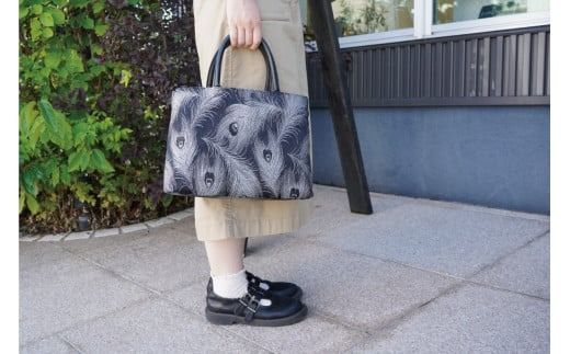 ふじやま織】バッグ(クジャク柄)（山梨県富士吉田市