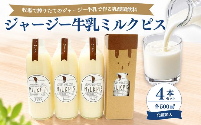 ジャージーミルクピス(500ml×4本セット)化粧箱入 　TJ00017