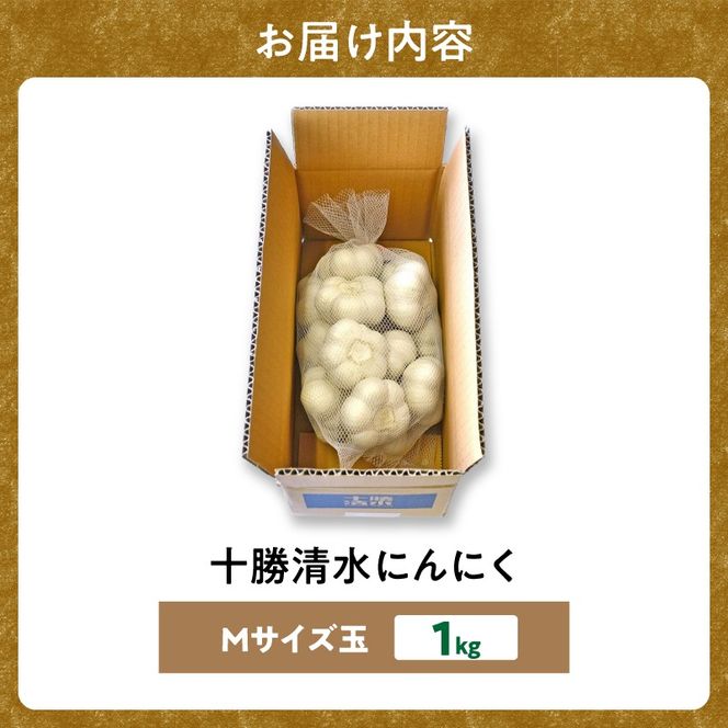 【北海道産】十勝育ちのにんにく Mサイズ(玉) 1kg にんにく ニンニク ガーリック にんにく 北海道産 にんにく_S021-0020
