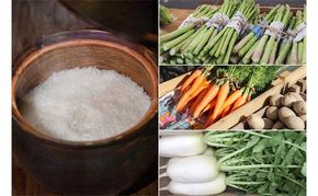 自然栽培 朝日米 2キロ＋ 旬 の 野菜 6～8品 (栽培期間中農薬不使用) 詰め合わせ 田畑のごちそう便 [№5735-1938]