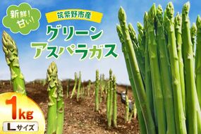【期間限定発送】 アスパラ グリーンアスパラガス L 1kg [ファームいまむら 福岡県 筑紫野市 21761485] アスパラガス グリーンアスパラ 野菜