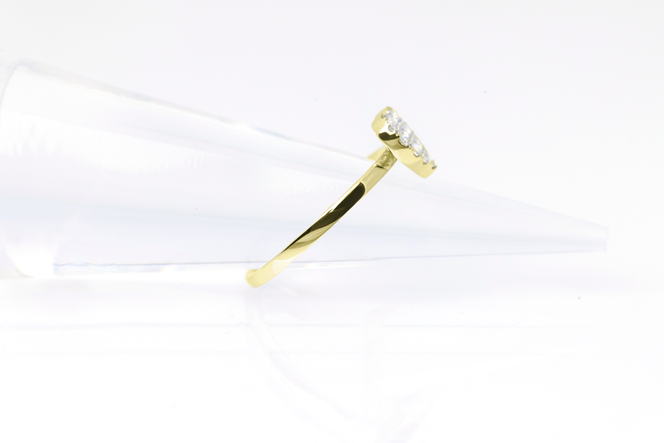 ダイヤモンド リング フラットハートS 0.3ct K18 イエローゴールド 指輪 リング ジュエリー ダイヤ 18金 山梨 H-4819CYG SWCI007-yg