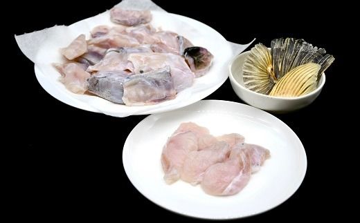 【4.9-2】伊勢湾産　天然　とらふぐセット　鍋用（切り身・アラ）＆刺身