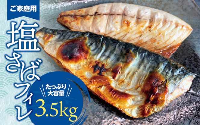 【ご家庭用】大容量！塩さばフィレ3.5kg　鯖 サバ 切身【uot749C】