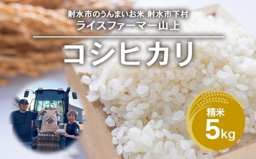 【射水市】【ライスファーマー山上】【農家直送】【射水の美味しいお米】R8年産コシヒカリ5kg【精米】※2026年10月上旬～10月下旬頃に順次発送予定 ※離島への配送不可