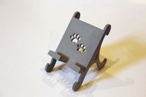 アニマルスマートフォンスタンド ネコ グレー 雑貨 日用品 スマホ スマホスタンド 