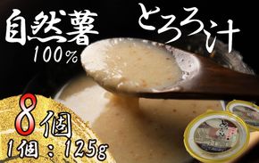 とろろ 冷凍 125g × 8個 自然薯 100％ 小分け セット とろろ汁 長芋 山芋 お手軽 農林水産省賞 受賞 ご飯 お供 そば つけ汁 健康 栄養 夏 バテ とろろ芋 個包装 静岡県 藤枝市