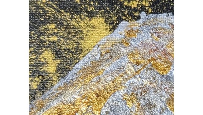 富士山溶岩パワーアート「黄金と銀嶺の開運富士」 絵画 アート インテリア 黄金 霊峰富士 溶岩絵画 額入り ナチュロック 山梨 富士吉田