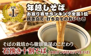 手打ち十割そば10食分つゆ付きセット（生そば）老梅庵（ろうばいあん） そばの栽培から茹で方まで徹頭徹尾のこだわり　石挽き十割(いしびきじゅうわり)そば 日経新聞お取り寄せランキング全国1位の店【年越しそば 蕎麦 十割そば 石臼 手打ち ギフト 麺 生麺 乾麺 冷凍便 セット 手作り 和食 料理 おすすめ 人気 家族 上質 三重県 四日市市 ふるさと納税】