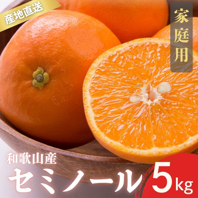 【先行予約】家庭用 訳あり セミノール 和歌山 有田 S～4Lサイズ混合 5kg【4月下旬～5月下旬頃に順次発送】/ みかん フルーツ 果物 くだもの 蜜柑 柑橘【ktn017A】