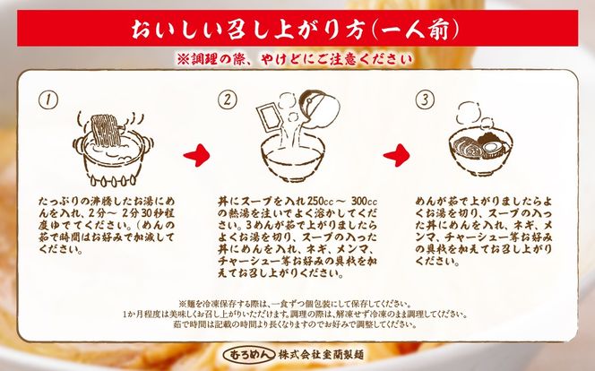 むろめん 生ラーメン10食 スープ付（懐かし醤油スープ4食、まろやか味噌スープ4食、鶏塩スープ2食） 選べる回数 1回/2回/3回/4回/5回/6回