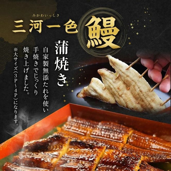  三河一色産 うなぎ蒲焼き 大3尾 + 肝串焼き 3本 蒲焼タレ 肝串焼き 鰻 お魚 湯煎 惣菜 セット 簡単調理 冷凍 幸田町 送料無料