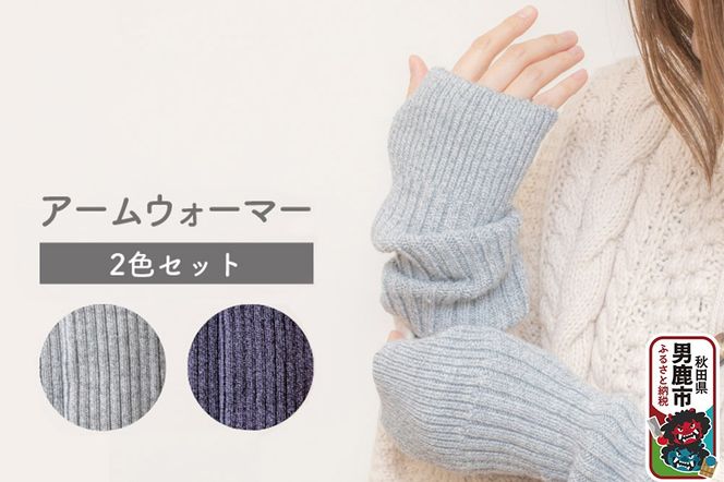 アームウォーマー 2色セット（グレー・ネイビー 各色1組）あったか 軽量|23_pln-090101