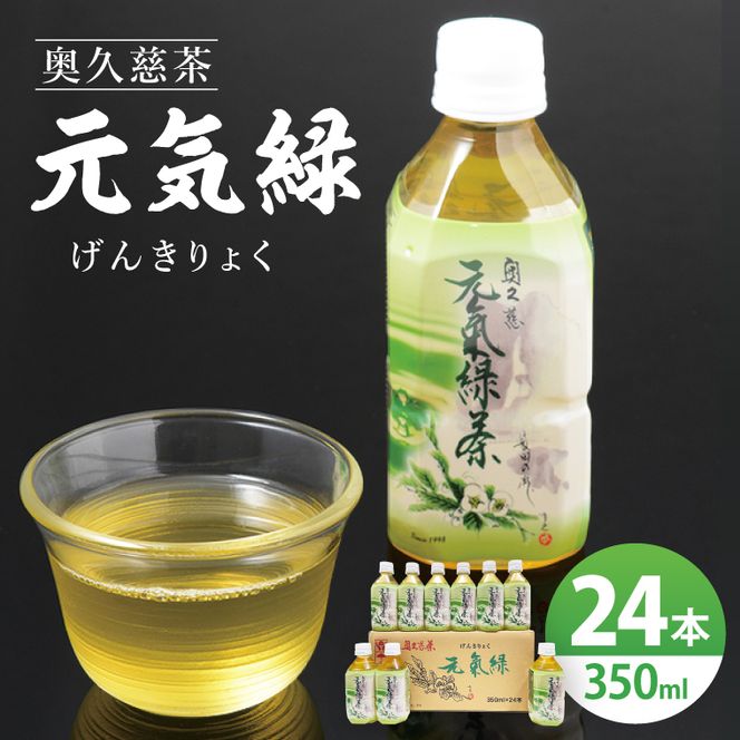 奥久慈茶 元気緑 (350ml×24本)|奥久慈茶　緑茶 日本茶 飲料 ペットボトル飲料 一番茶 国産 茨城県 大子町（AJ002）