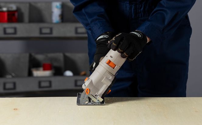 マルチギア 丸ノコヘッド 18V JM18CS サンドベージュ 電動工具 電動丸ノコ 丸鋸 18V マルチギア専用ヘッドパーツ コードレス のこ刃 レンチ 平行定規 取り付け簡単 工具 DIY アイリスオーヤマ