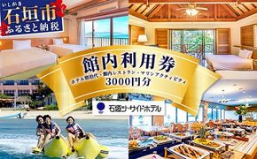 石垣シーサイドホテル　館内利用券 3000円分 【 宿泊 アクティビティ レストラン 国内旅行 リゾート ホテル 旅 旅行 沖縄県 石垣市 観光 】IS-12